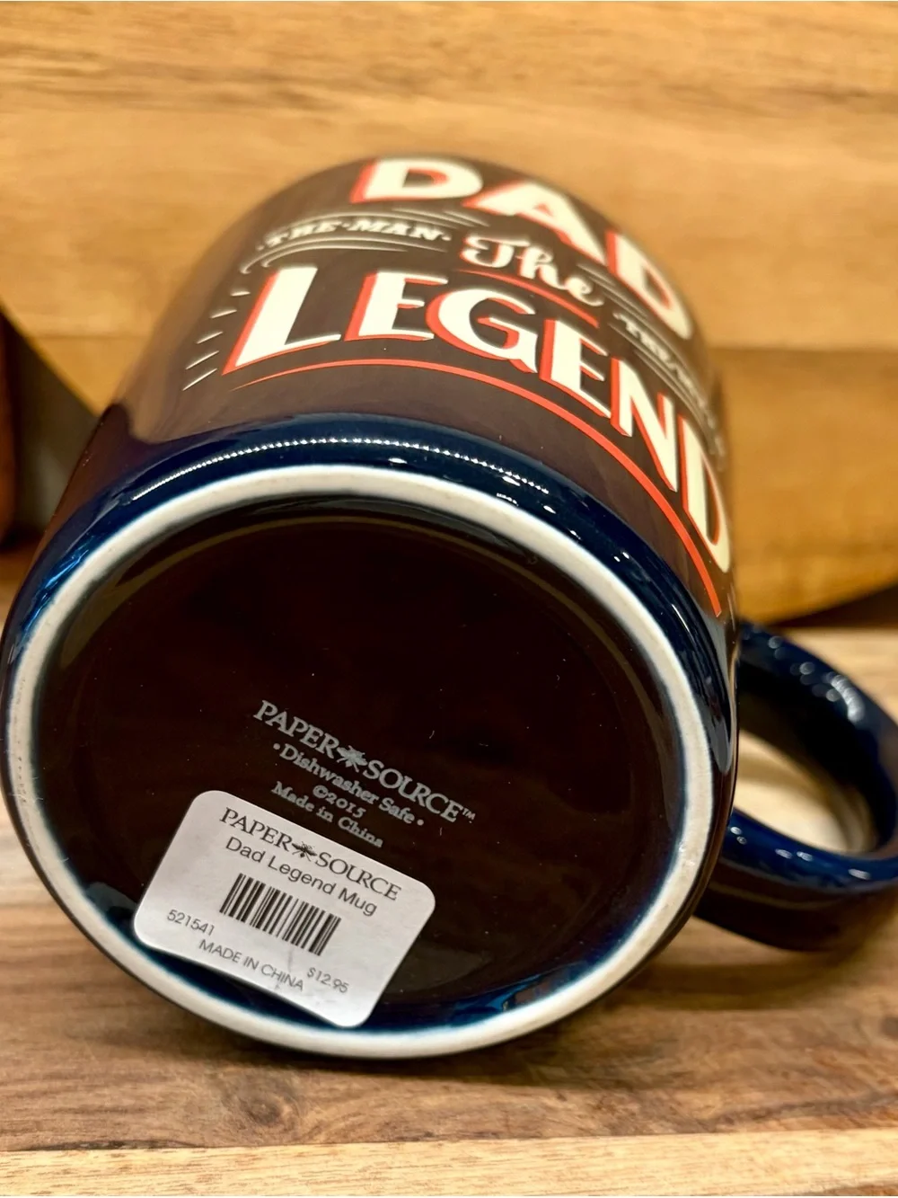 Dad The Legend Navy Blue Ceramic Mug Paper Source Mug NEW